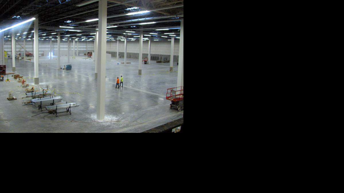 The space being prepared inside the 390,000-square-foot Ikea is vast. This is just one part of the home furnishings store.