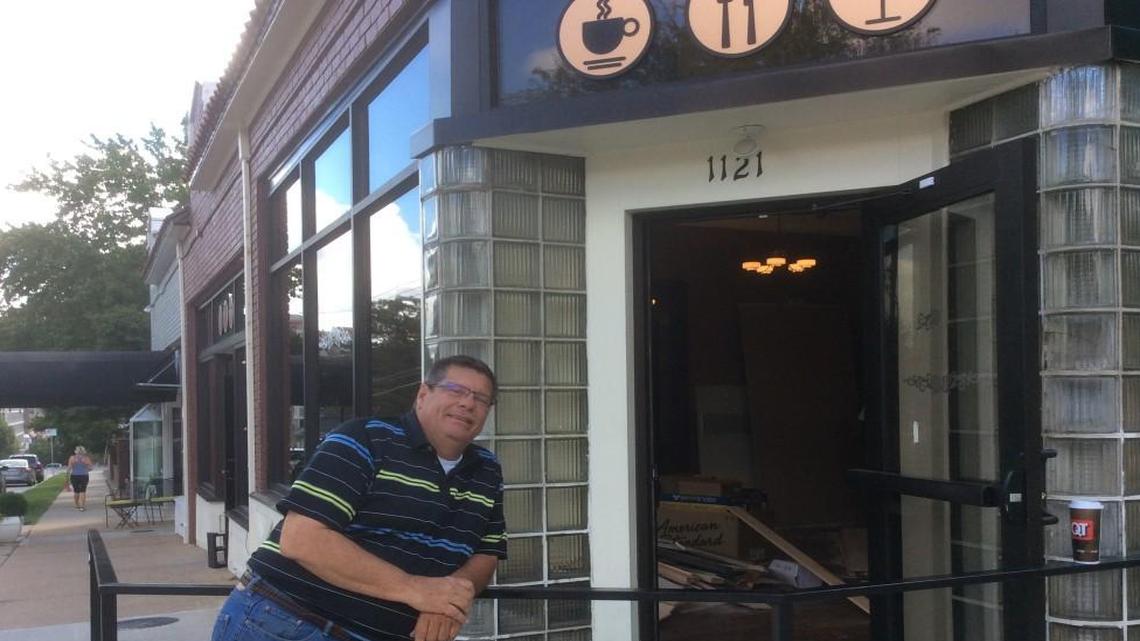 Barry Wiser, operating partner of Bar West in Shawnee and The Bar in Mission, at the new Bar West Plaza.