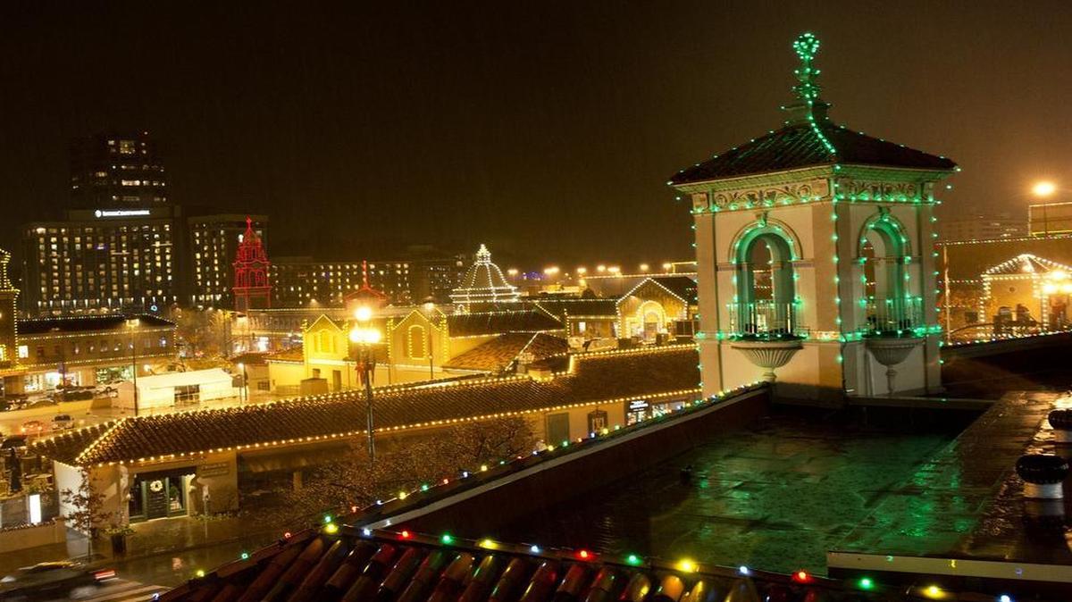 Lights on the Country Club Plaza.