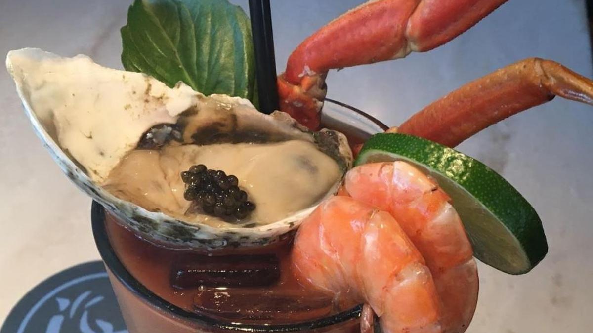 Jax’s new The Commodore: Top-shelf vodka, gin, tequila or bourbon, and garnished with peel-and-eat shrimp, crab legs, Jax proprietary Emersum oyster, caviar, olive and lemon wedge for $25.