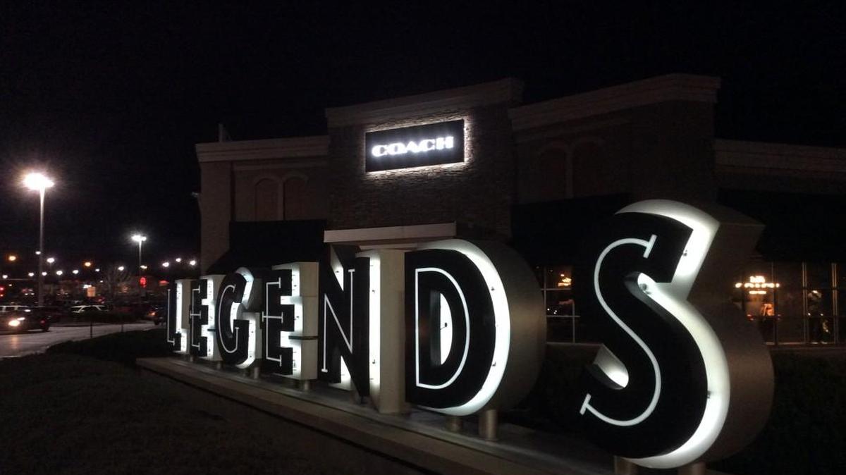 The exterior of Coach’s space at Legends Outlets. Coach doesn’t allow interior shots of its outlet stores.