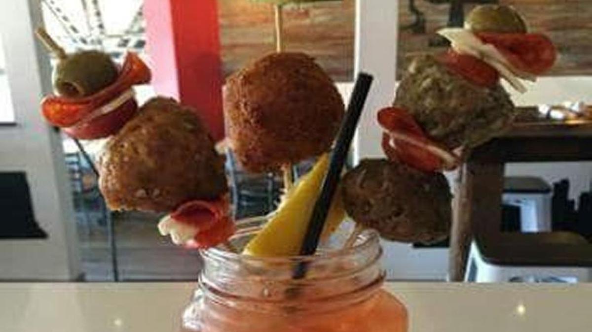 Meatball Mary is a specialty at Meatball District’s new Sunday brunch.