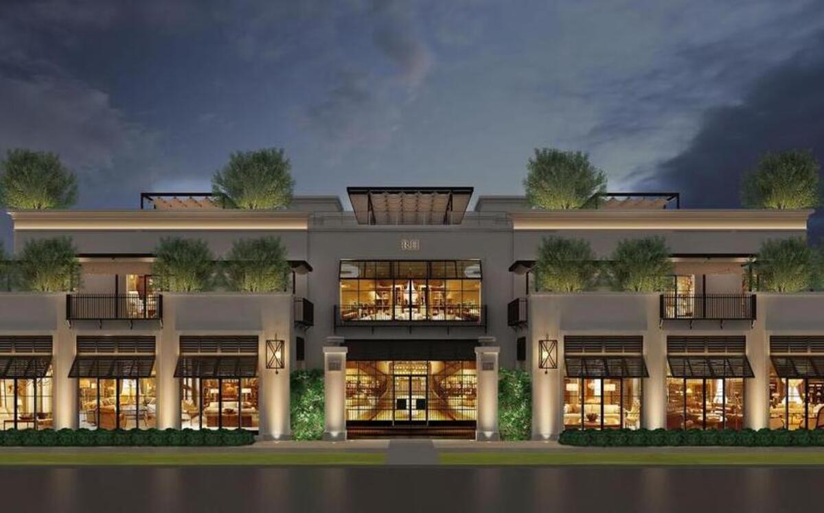 A rendering shows what the new RH Leawood gallery store will look like at its targeted late summer opening.