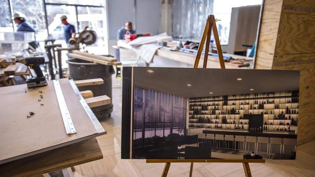 
The AC Hotel by Marriott is in its final month of a complete makeover in Westport. The bar area, shown here, will be one of the hotel’s attractions when it opens in mid-February.

