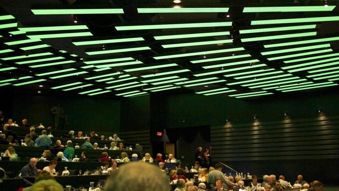 The New Theatre Restaurant, at 9229 Foster St. in Overland Park, has been fully cooperating with the investigation.