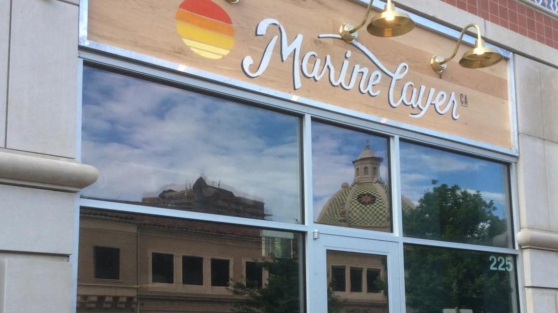 San Francisco-based Marine Layer said it sells “absurdly soft” casual and comfortable T-shirts and other apparel. It is now open at Plaza 211.