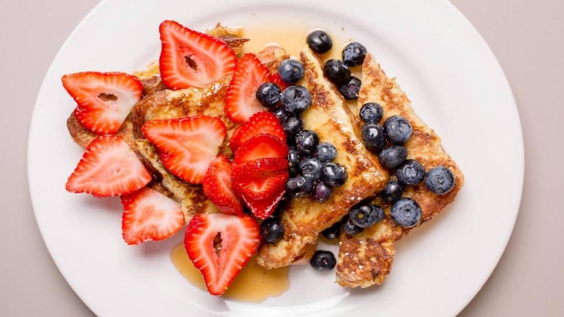 Elly’s Brunch & Cafe offers a sticky bun brioche French toast.