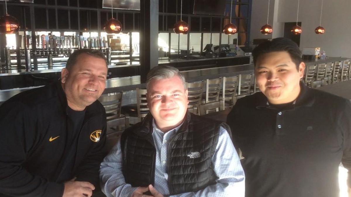 Andy Lock, Domhnall Molloy and Po Wang at the new Summit Grill in Waldo.