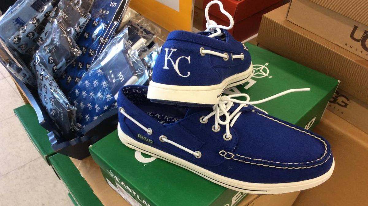 Bob Jones Shoes in downtown Kansas City has sold 33 of the 35 pairs of Eastland’s Men’s Adventure MLB Kansas City Royals canvas boat shoes it ordered.