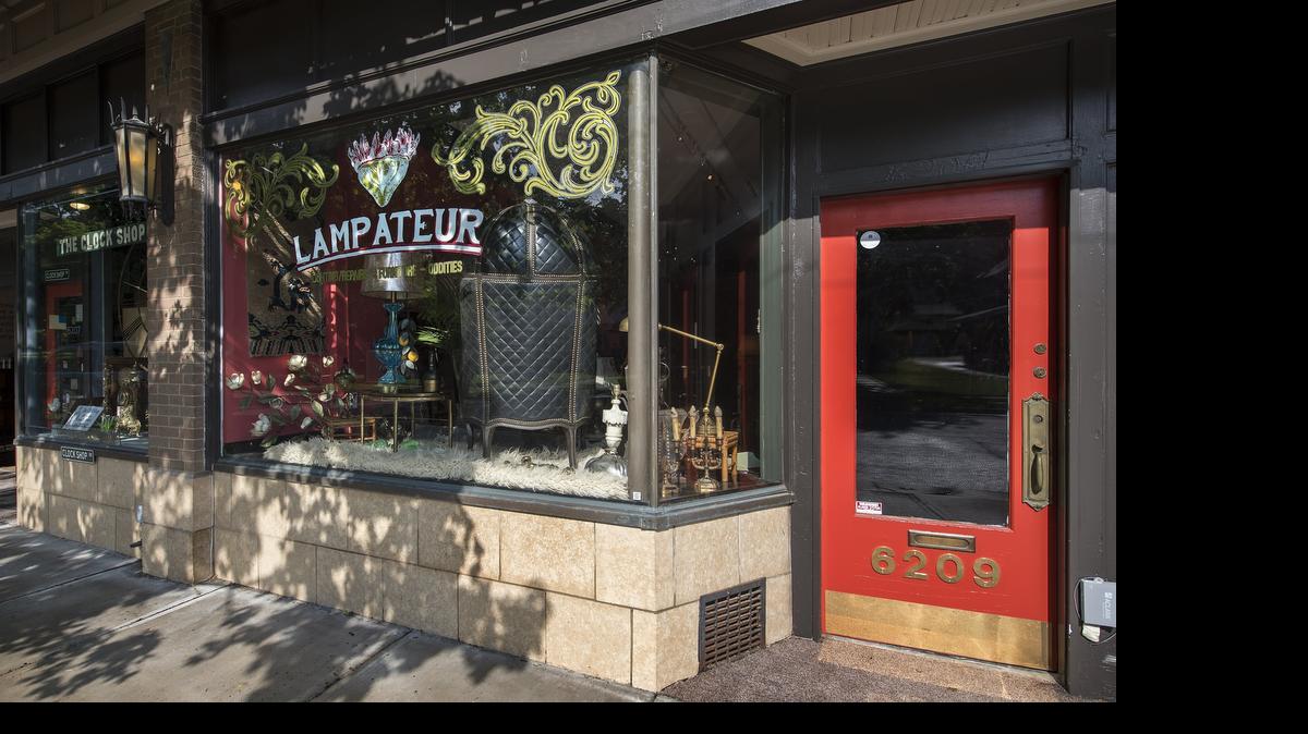 
Lampateur, a new business at 6209 Oak St., specializing in lighting, furniture and oddities, as well as light fixture repairs.
