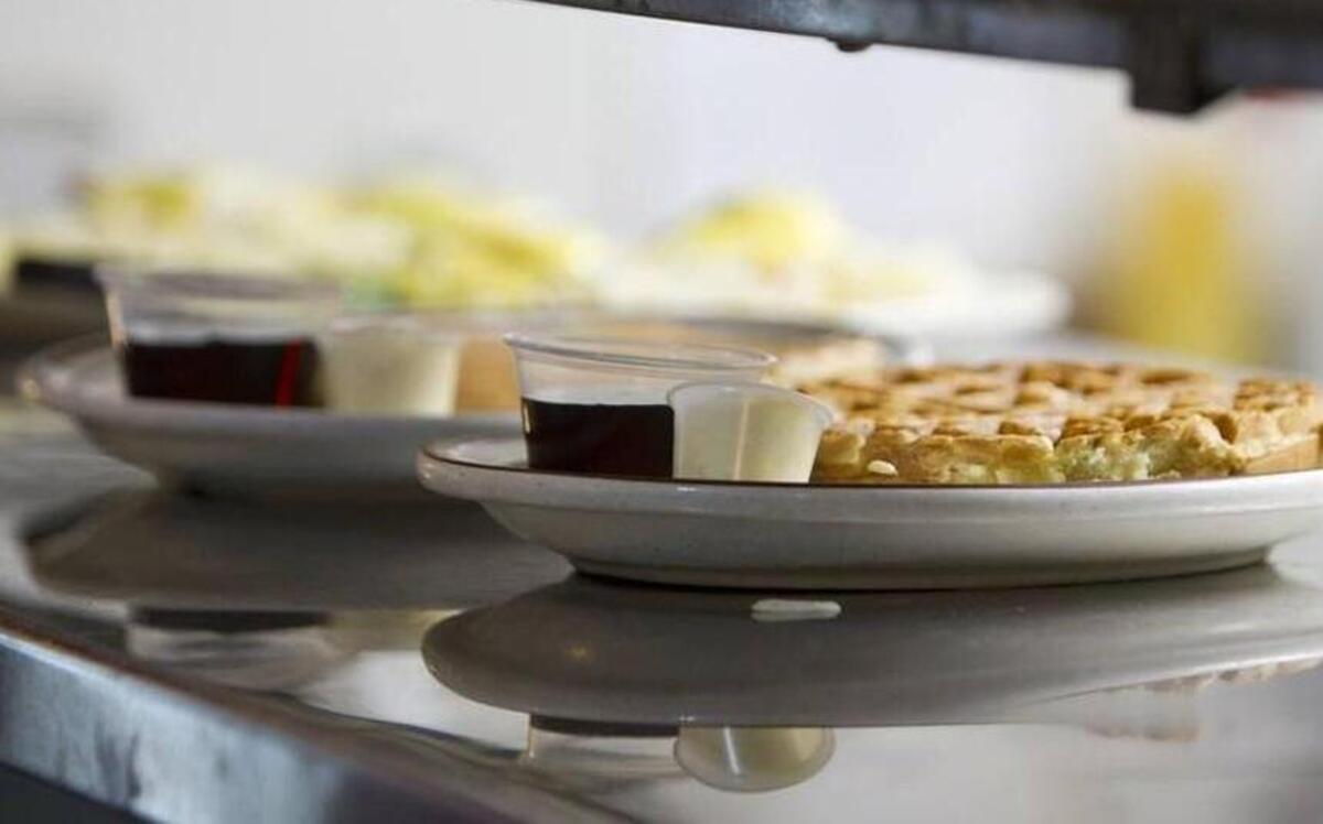 Waffles and eggs from the Neighborhood Cafe.