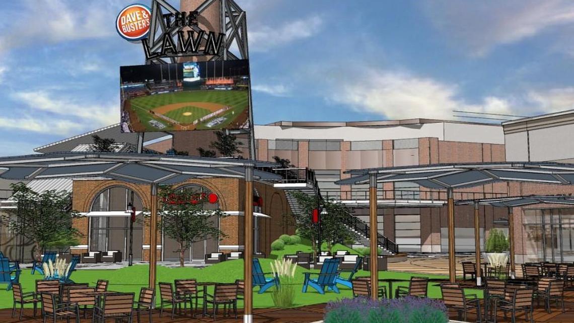 A jumbo outdoor LED screen will be installed on the south side of Legends’ landmark smokestack.