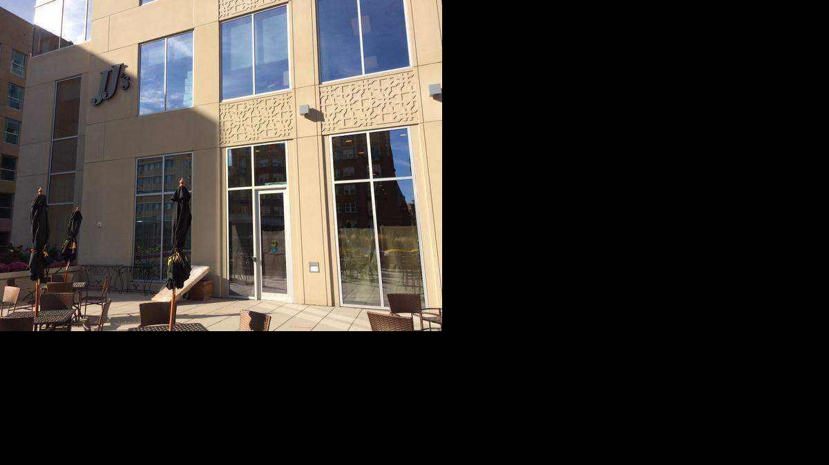 The exterior of the new JJ's Restaurant in the Polsinelli Building in the West Plaza area. It opens Nov. 12.