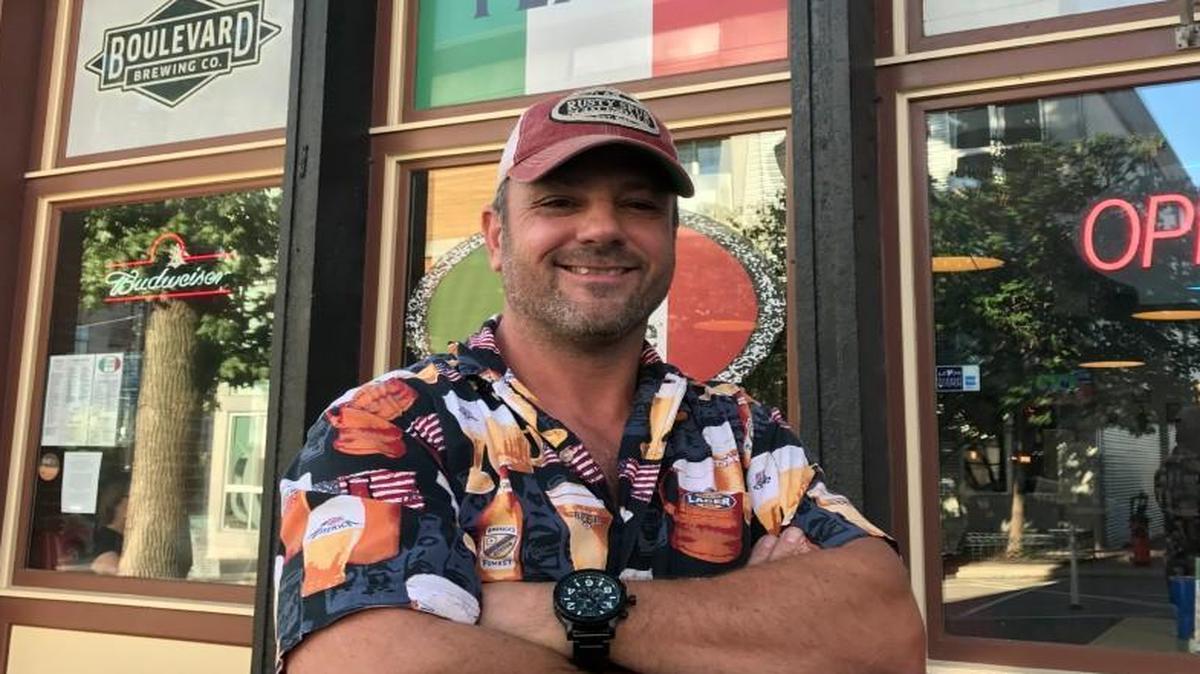 Eric Dwyer at Cafe Al Dente in the River Market.