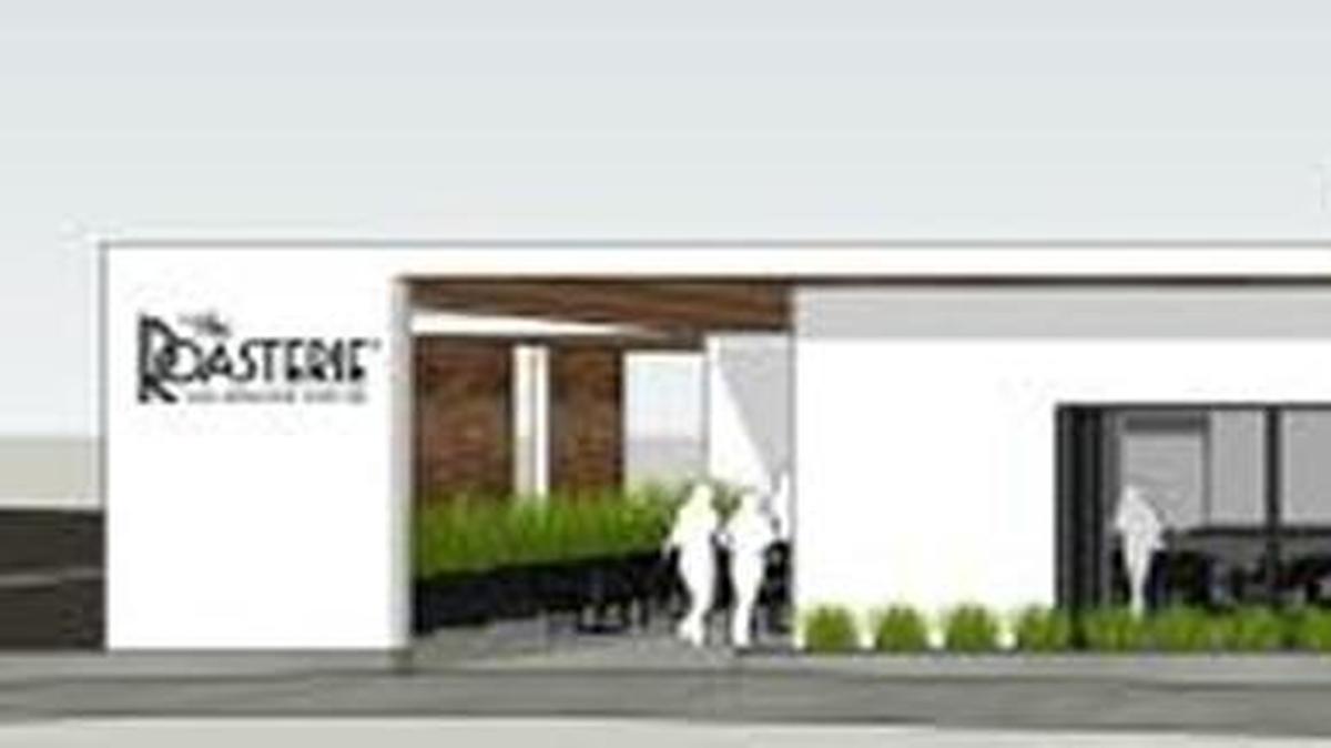 A rendering of the new Roasterie/H&R Block building.