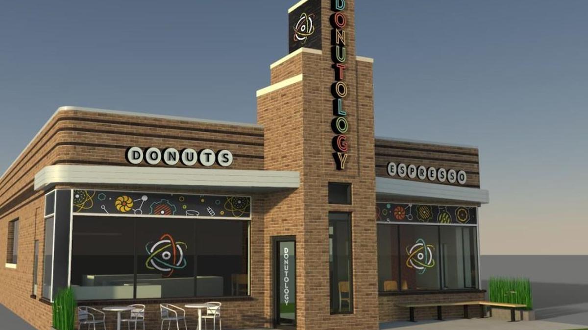 A rendering of the new Donutology at 1009 Westport Road.