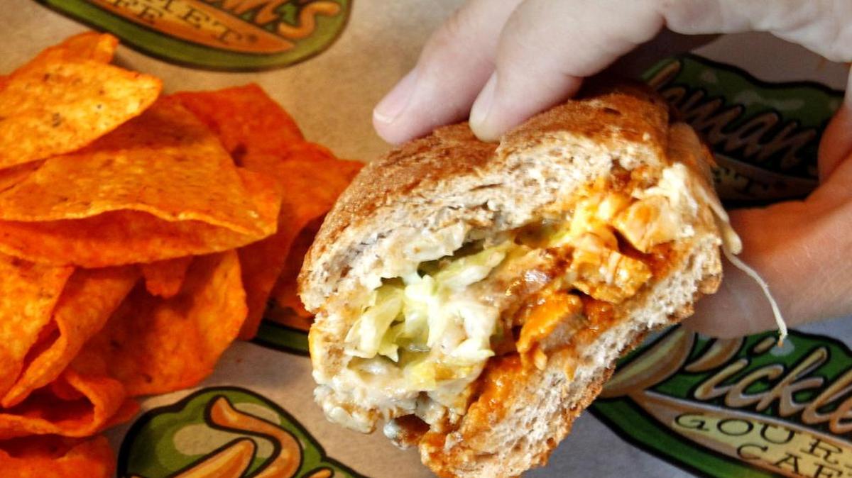 Pickleman’s Buffalo chicken sandwich.
