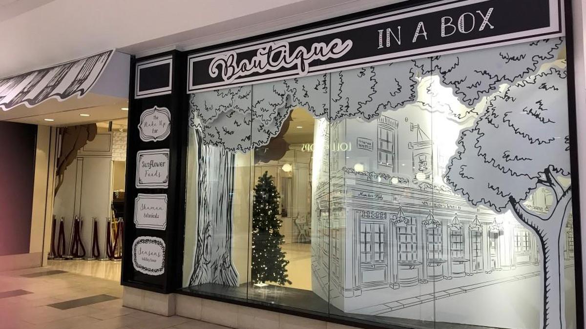 Boutique in a Box has eight pop-up boutiques.