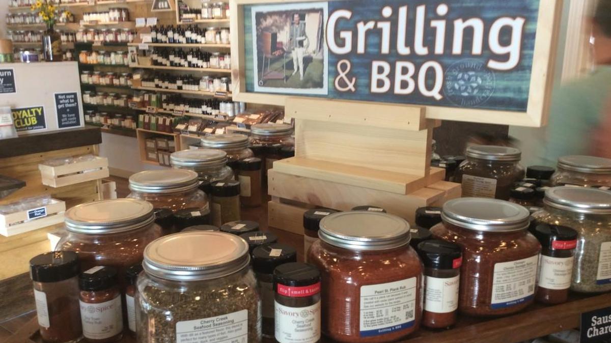 
Savory Spice Shop, now open at at 6245 Brookside Blvd., offers a variety of products, including cubed crystallized ginger, peppermint vanilla bean sugar, hazelnut extract, Hibiscus flower, coarse Himalayan Pink sea salt, Wasabi powder, dill dip, Dutch cocoa powder and salad seasonings.
