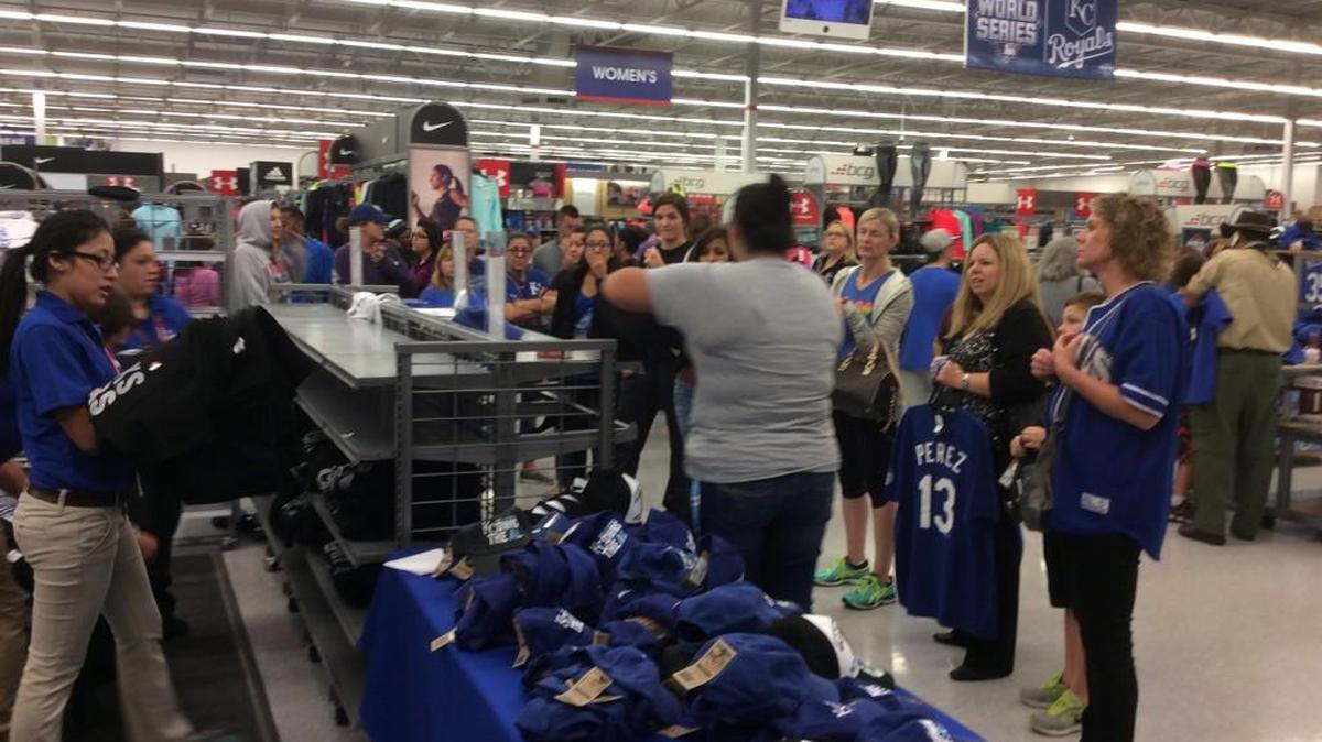 Late Monday night, Royals fans still filled Academy Sports.
