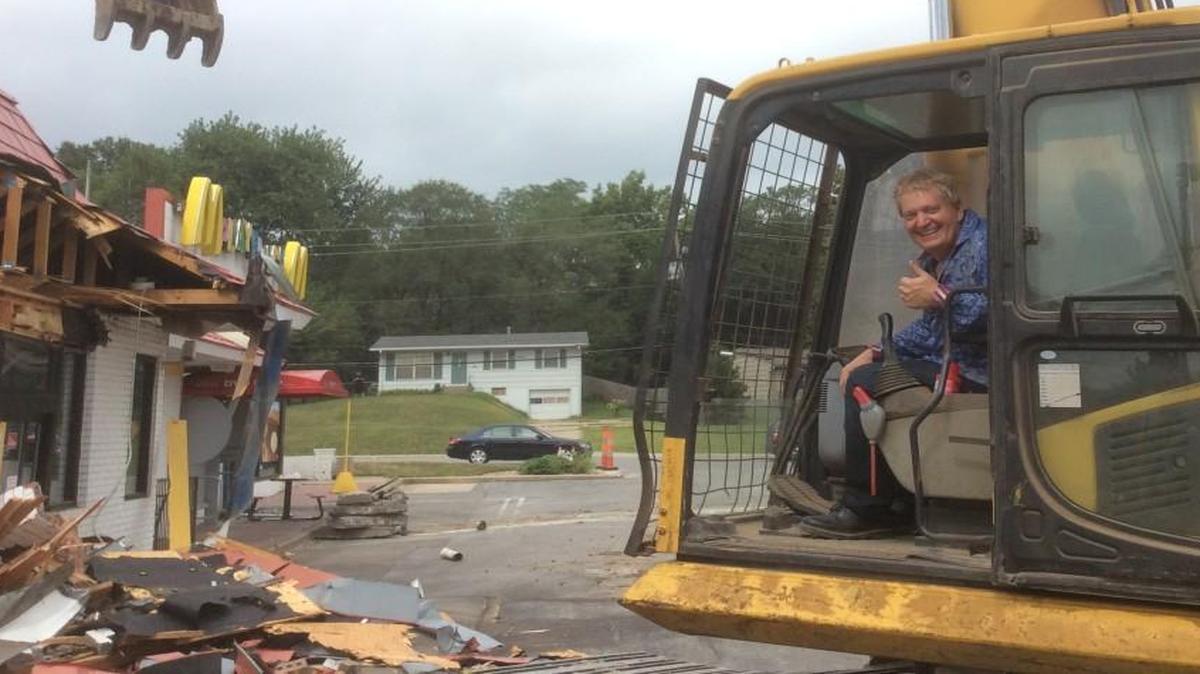 Jim Wagy helped to tear down his Gladstone McDonald’s in August. He has owned it since 2013 but it opened more than four decades ago.