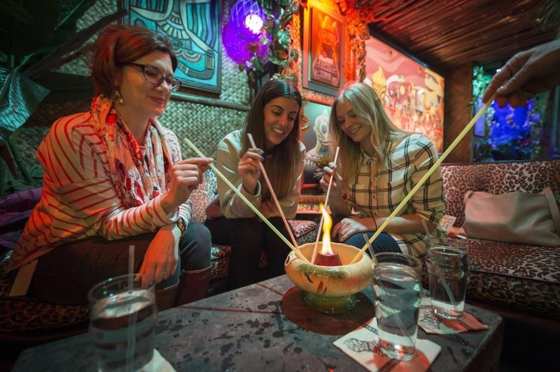 The former TikiCat, in the basement of HopCat in Westport, offered nearly two dozen tiki drinks, some big enough to share.