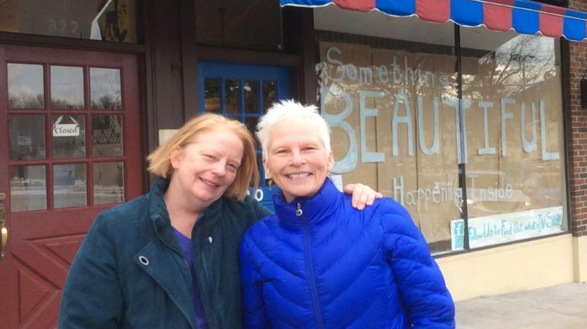 Sarah Douglas, left, and Abbey Fields are renovating their Shop Beautiful in Brookside.