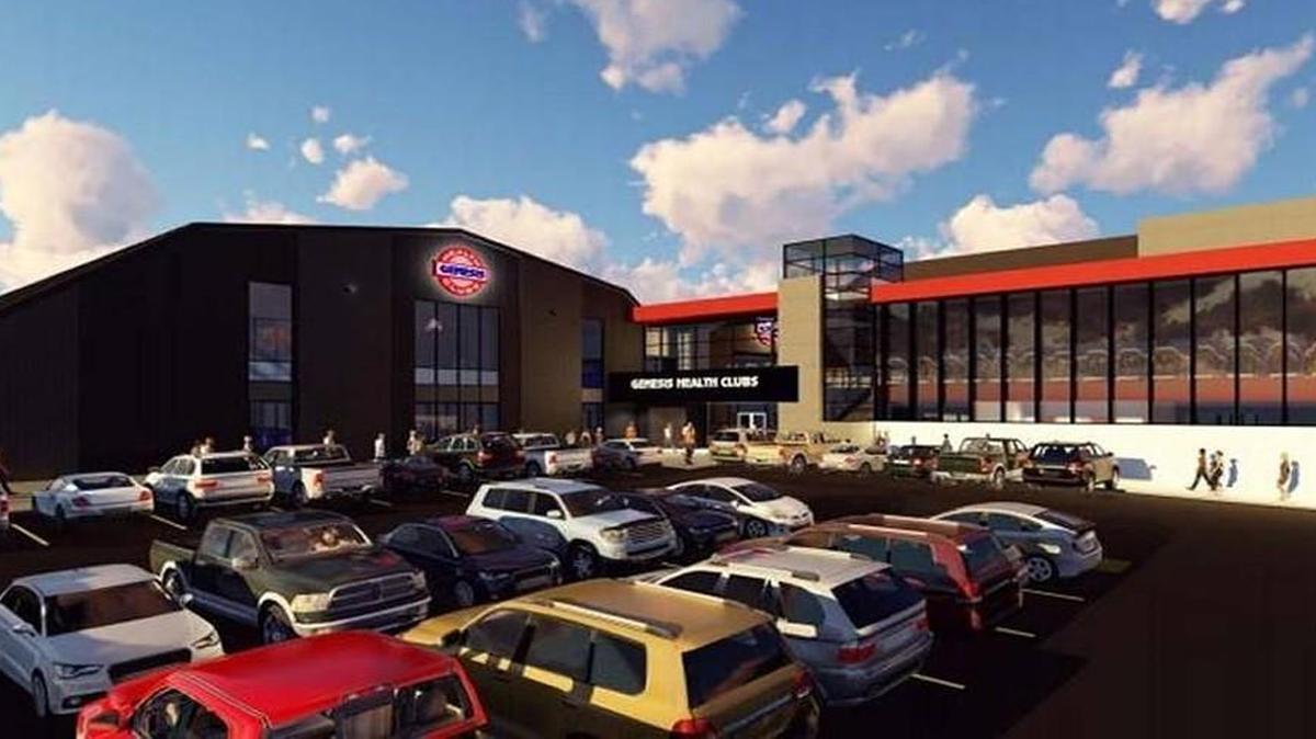 A rendering of plans for the flagship Genesis Health Clubs-Overland Park.