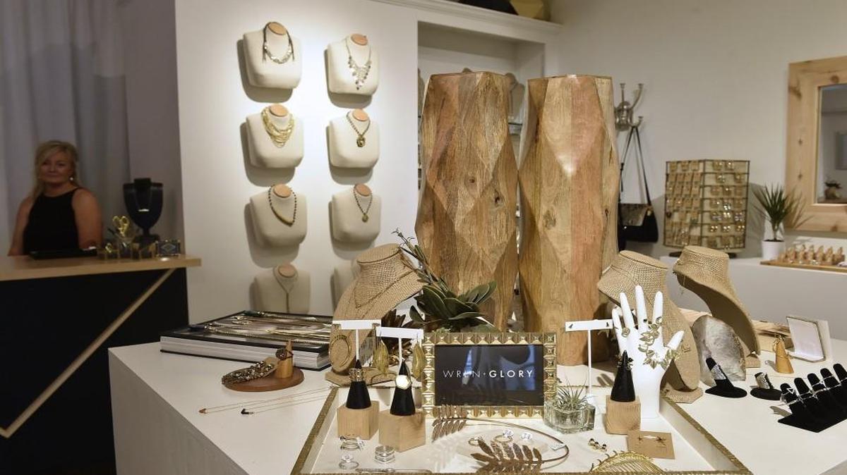 Jeweled Gypsy, which has operated out of a truck, has opened a pop-up for the holidays, a brick-and-mortar store at 320 Ward Parkway on the Plaza. Janet Schmutzler (pictured) co-owns the business with her future daughter-in-law Kristi Sargent. One of their new lines is pictured in the foreground.