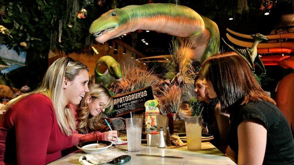 Prehistoric family adventure T-Rex Cafe closed Saturday night in the Legends Outlets Kansas City in Kansas City, Kan.