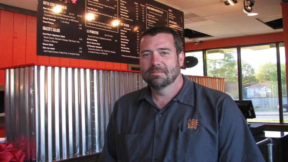 
Dan Isbell, pit master at Crazy Good Eats.
