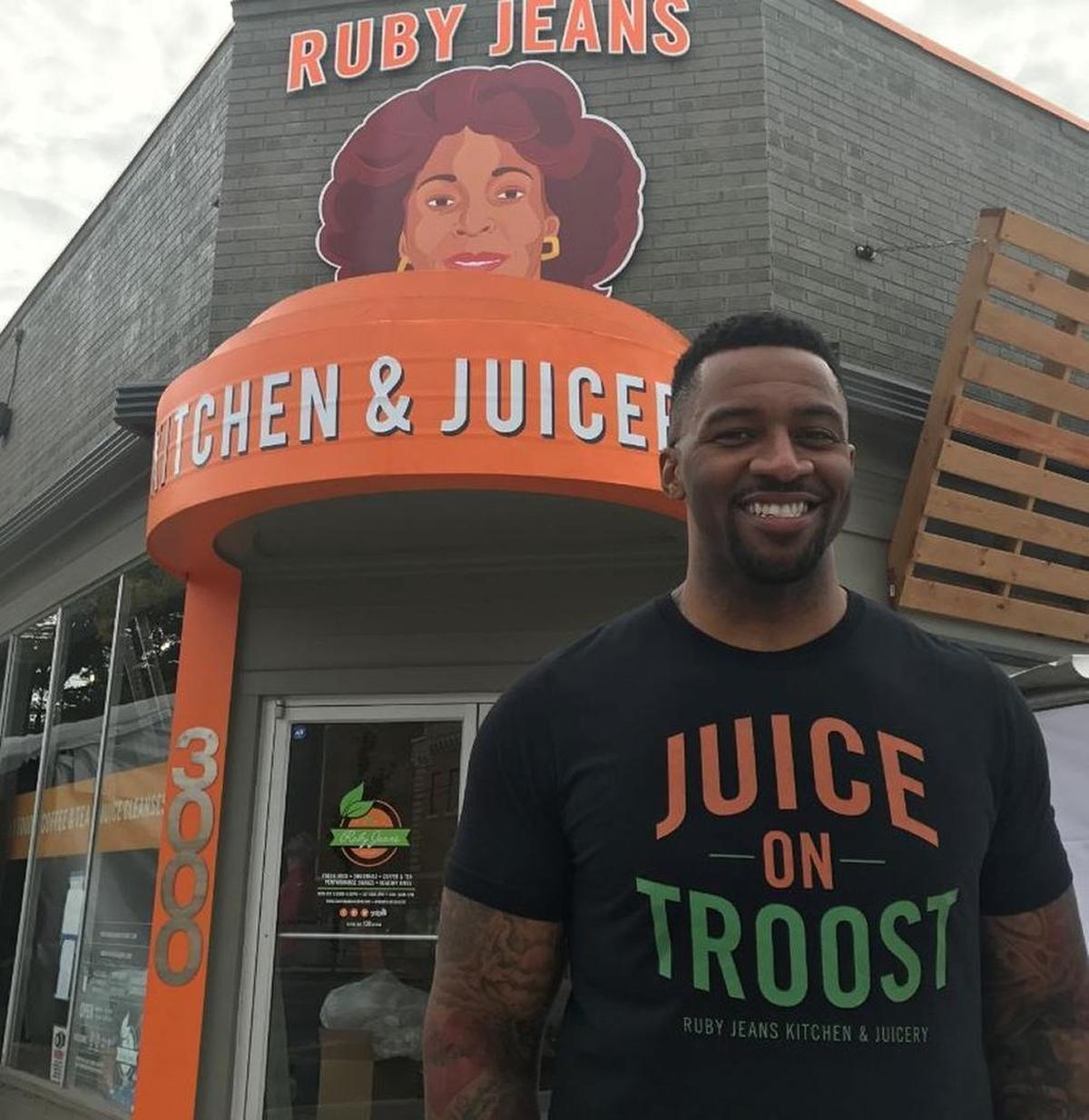 Chris Goode, founder of Ruby Jean’s Juicery, at his new Troost location.