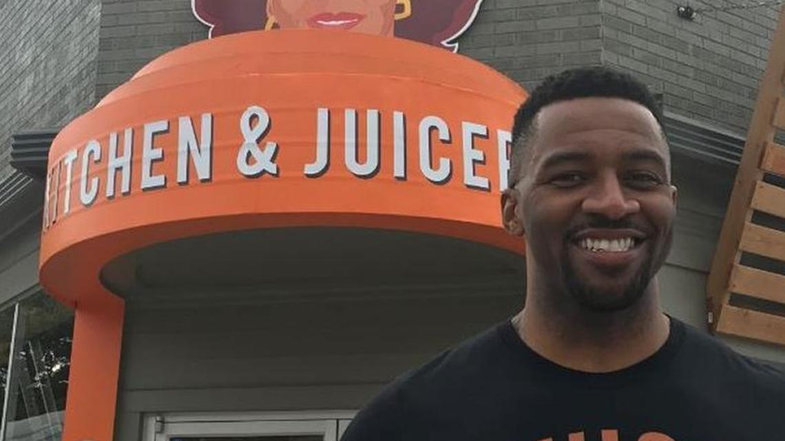Chris Goode, founder of Ruby Jean’s Juicery, at his Troost location.