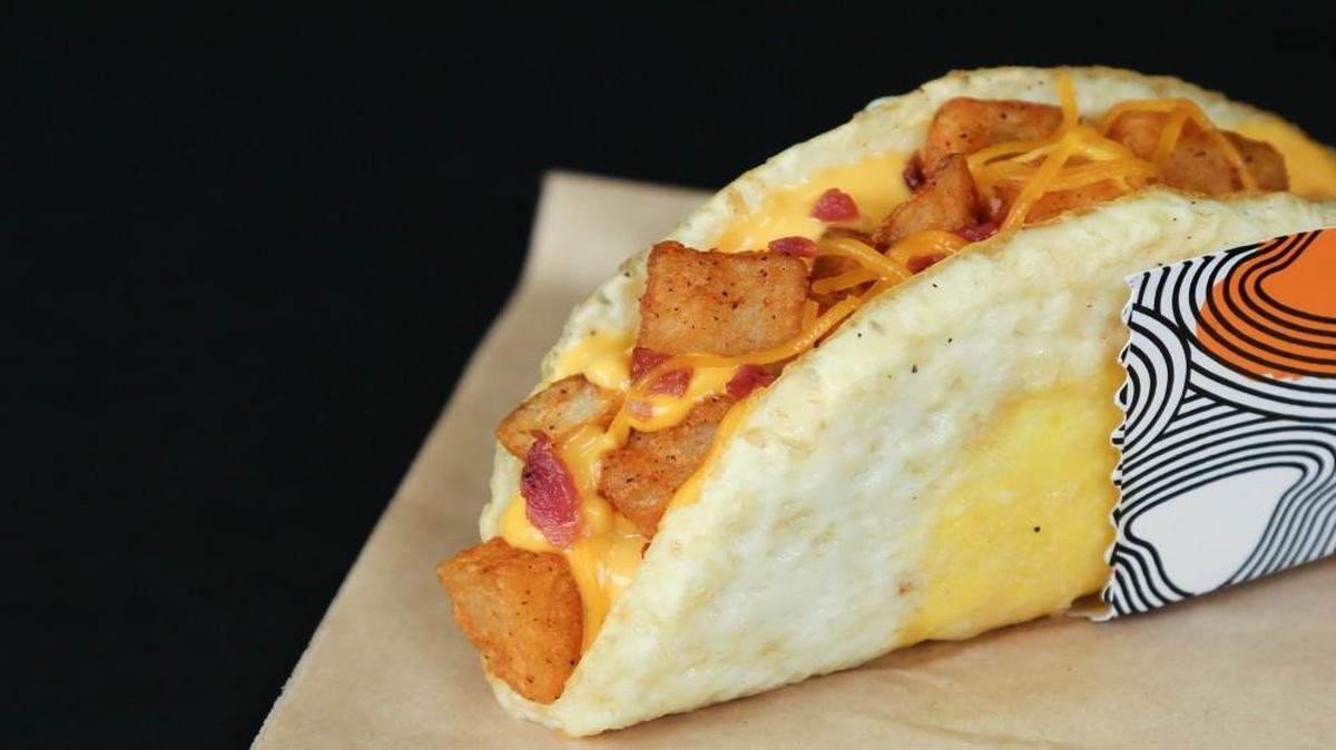 The Naked Egg Taco, which is stuffed with crispy potatoes, bacon or sausage, will be offered starting Aug. 31 through early November.