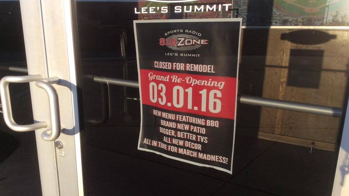 810 Zone is temporarily closed in SummitWoods Crossing.