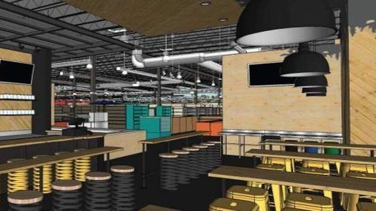 
A rendering of the new Lone Elm Tap Room.
