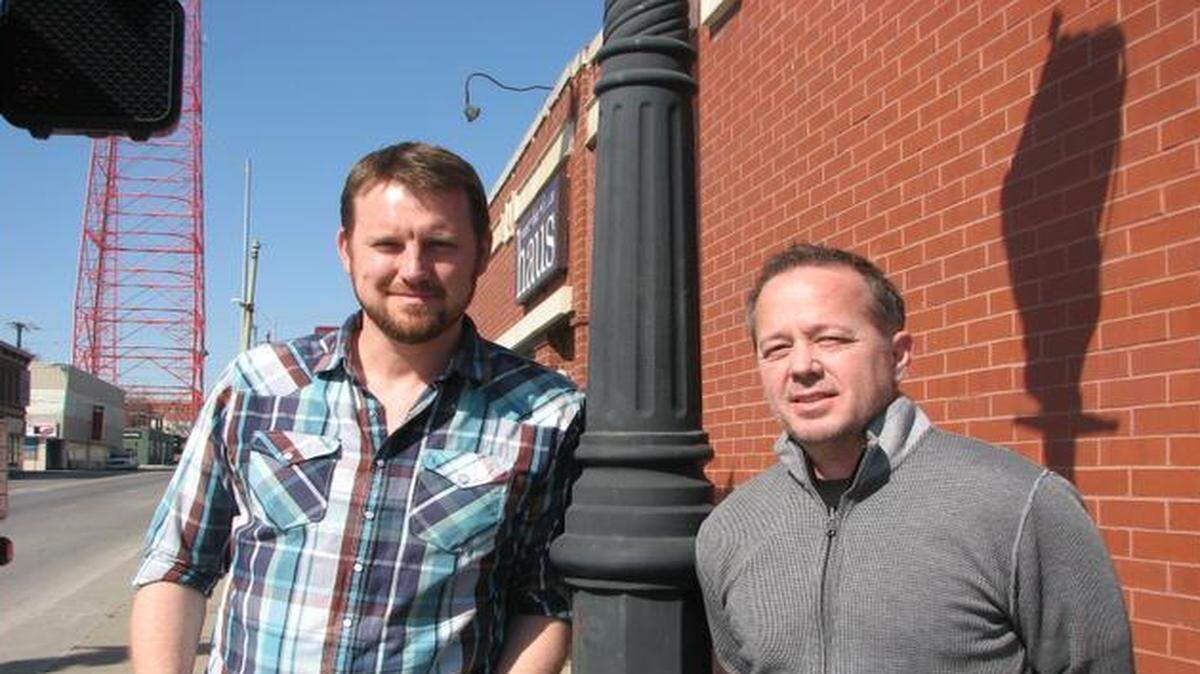 
Eddie Crane, left, and Vince Rook plan a new Martini Corner concept.

