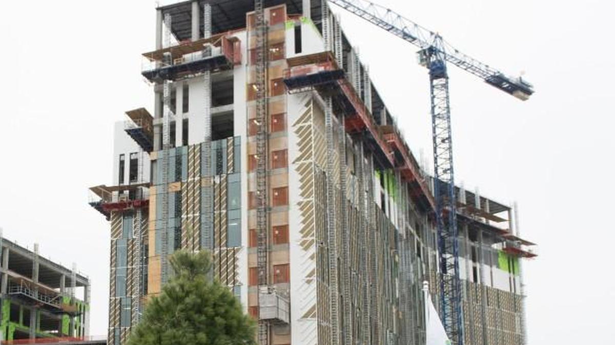The Cerner Trails Campus under construction near Interstate 435 and Bannister Road (pictured in March 2016)