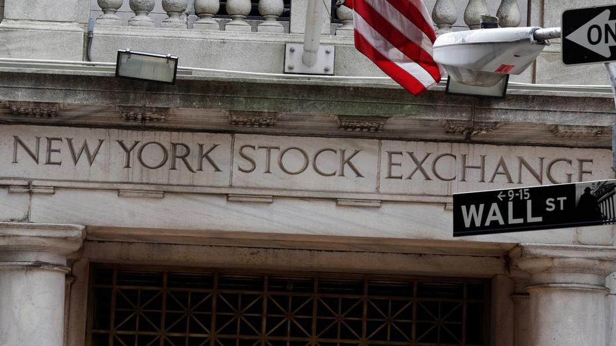 
The Wall Street entrance of the New York Stock Exchange. 
