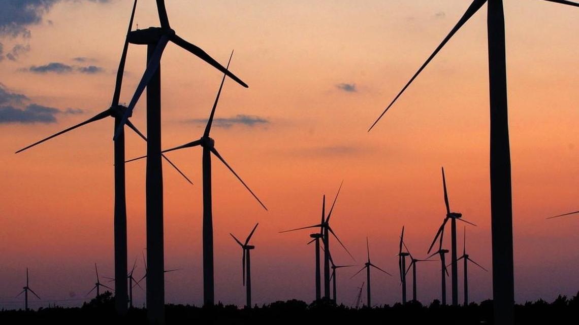 Ameren Missouri’s High Prairie Renewable Energy Center near Kirksville is shut down at night because of bird and bat kills. This is a 2016 file photo of wind turbines in Oklahoma.