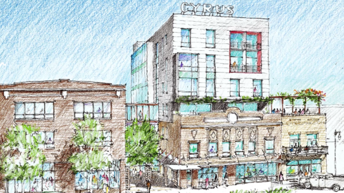 The Cyrus Hotel in downtown Topeka will have a tower.