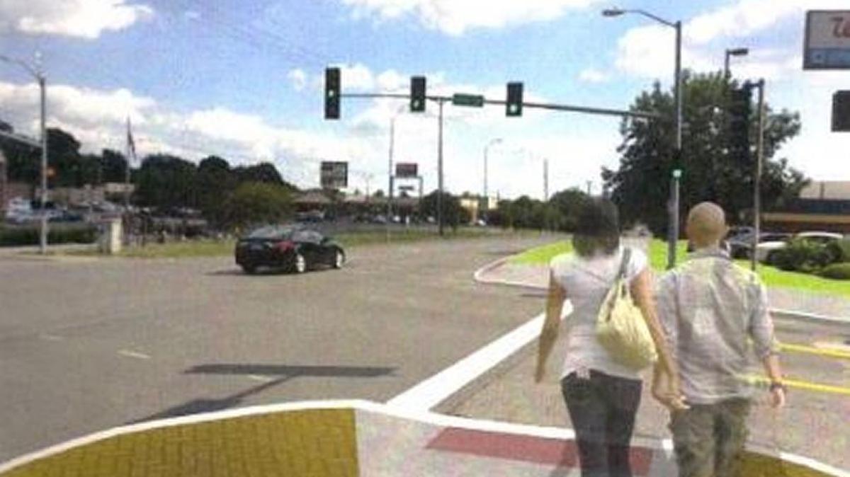 View looking south at 75th Street and Wornall Road after planned improvements.