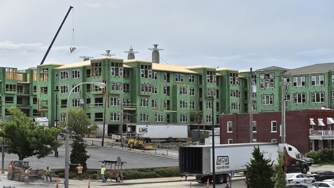 View of part of the Summit on Quality Hill project, centered at 12th and Washington, looking south from across 12th Street.
