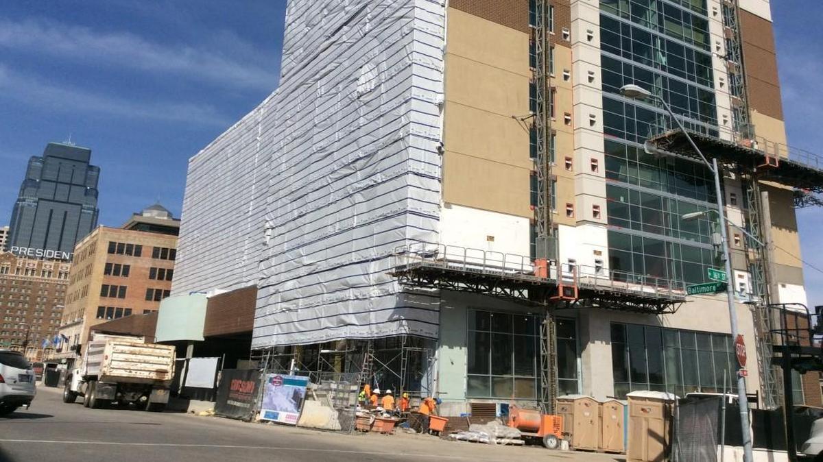 About two months of construction work remains on the side-by-side Marriott Courtyard and Residence Inn, a Chartwell Hospitality development just south of Kansas City’s downtown freeway loop.