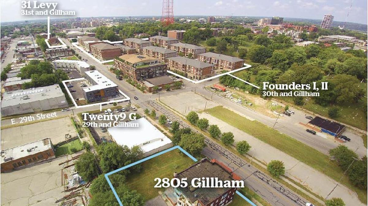 Owners of property in the 2800 block of Gillham Road want to sell it or team up with a redeveloper.