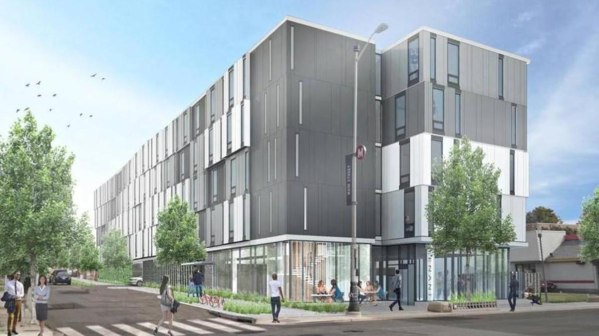 An apartment building composed of factory-built modules will rise at 3435 Main in midtown Kansas City.