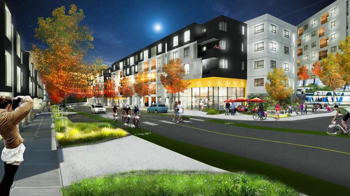 An architectural rendering of the Gallerie apartment project planned for south of Crown Center at 27th Terrace and McGee Trafficway.
