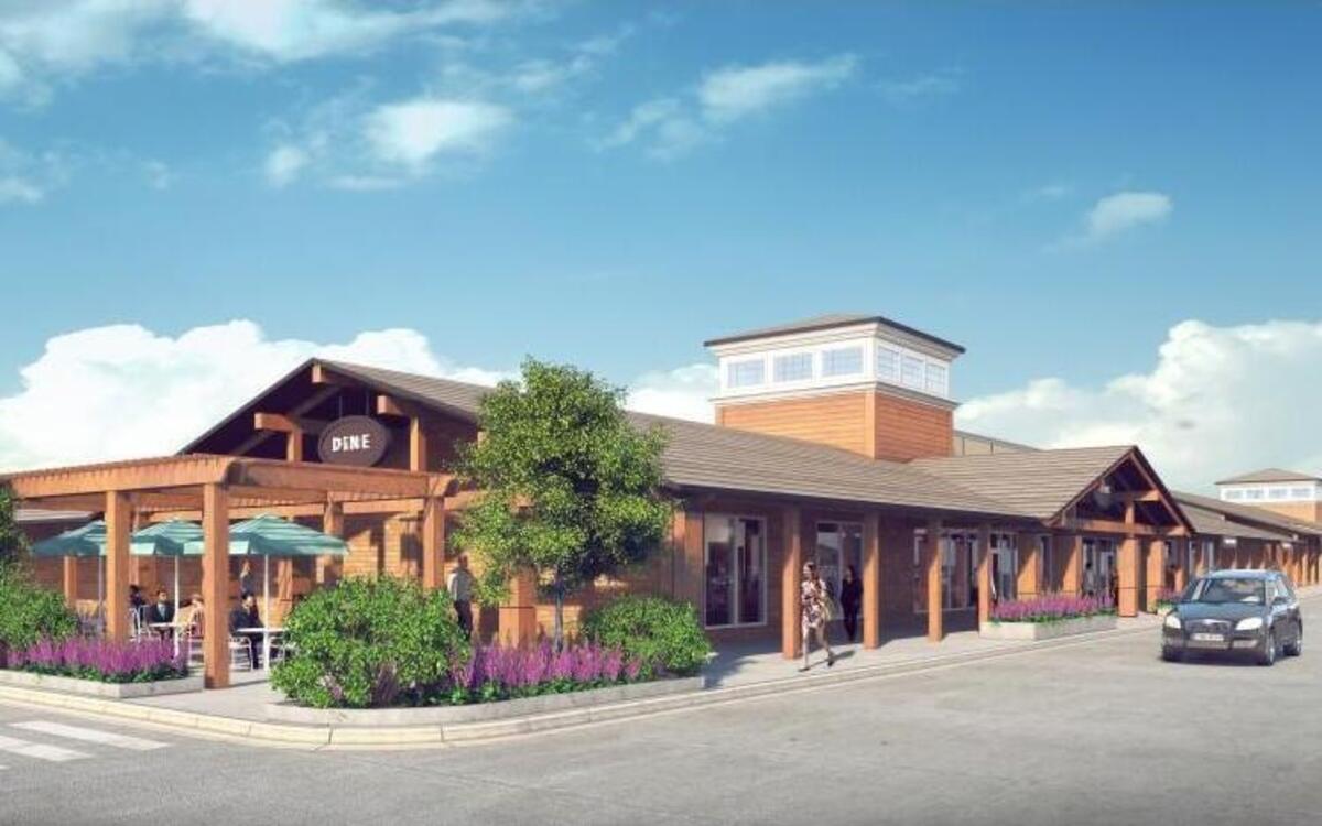 A rendering shows what the renovated Red Bridge Shopping Center in south Kansas City will look like.