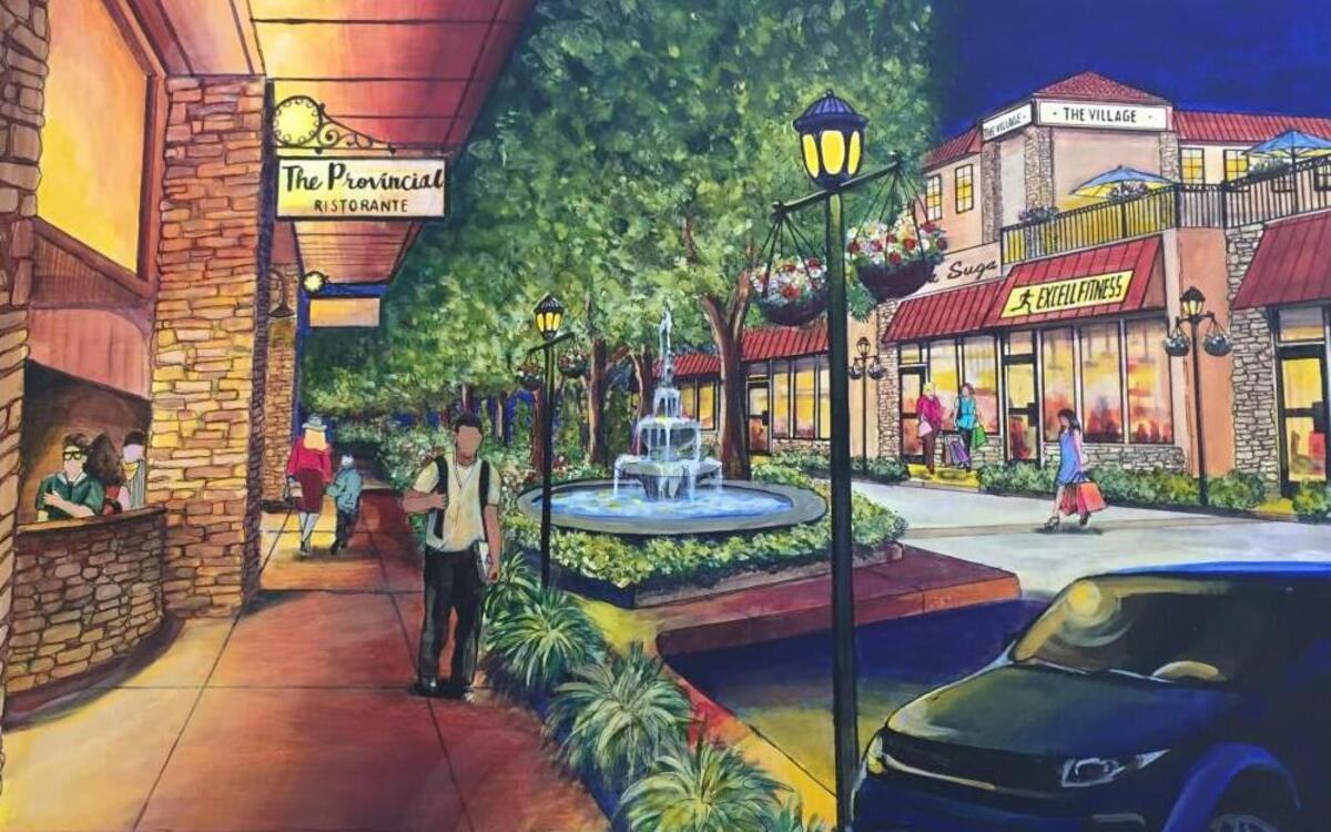 This rendering shows what developer John Bondon expects his $225 million Village at View High development to look like.