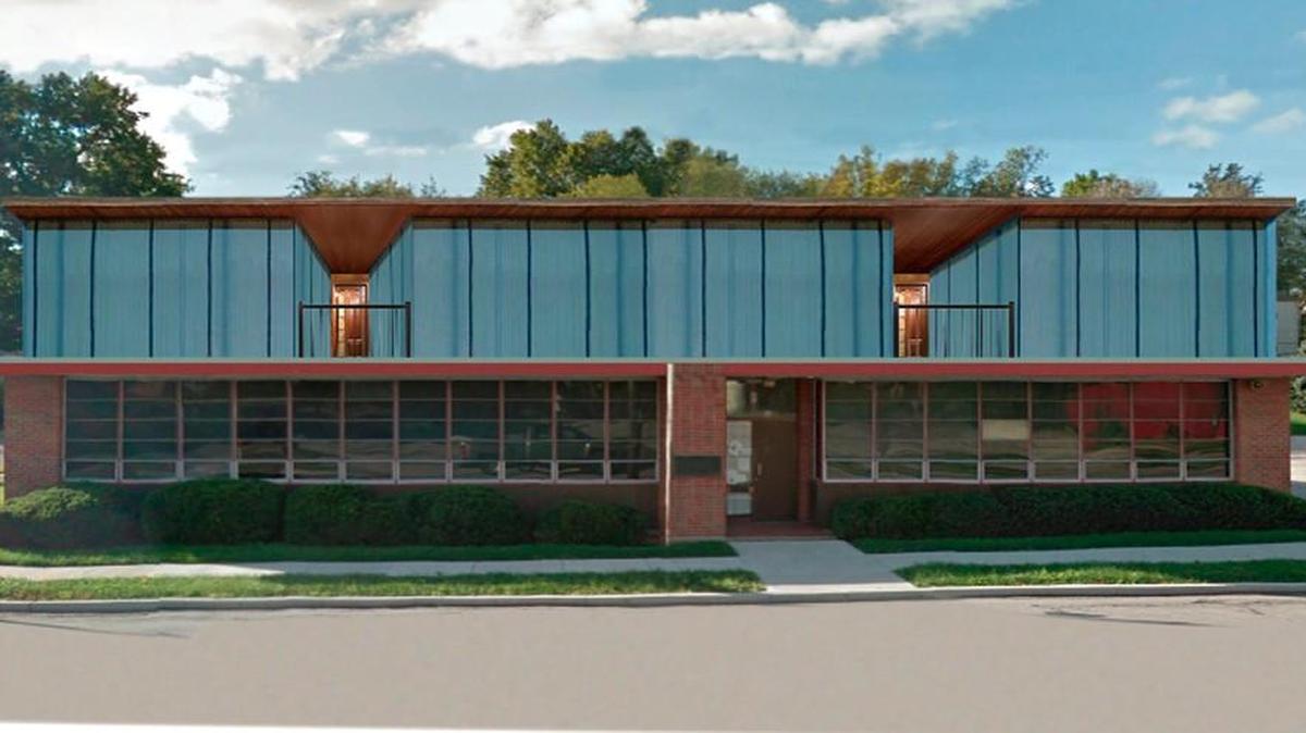 A rendering shows how a building at the southwest corner of 63rd Street and Holmes may look after a second-floor addition.